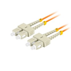 FIBER OPTIC PATCHCORD MM SC/UPC-SC/UPC DUPLEX 2M LSZH  OM2 50/125 3.0MM ORANGE LANBERG
