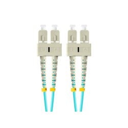 FIBER OPTIC PATCHCORD MM SC/UPC-SC/UPC DUPLEX 3M LSZH OM3 50/125 3.0MM AQUA LANBERG