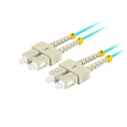 FIBER OPTIC PATCHCORD MM SC/UPC-SC/UPC DUPLEX 5M LSZH OM3 50/125 3.0MM AQUA LANBERG
