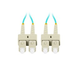 FIBER OPTIC PATCHCORD MM SC/UPC-SC/UPC DUPLEX 5M LSZH OM3 50/125 3.0MM AQUA LANBERG