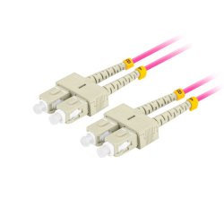 FIBER OPTIC PATCHCORD MM SC/UPC-SC/UPC DUPLEX 1M LSZH OM4 50/125 3.0MM VIOLET LANBERG
