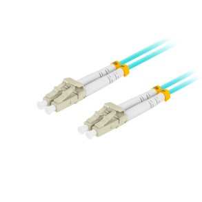 FIBER OPTIC PATCHCORD MM LC/UPC-LC/UPC DUPLEX 1M LSZH OM3 50/125 3.0MM AQUA LANBERG