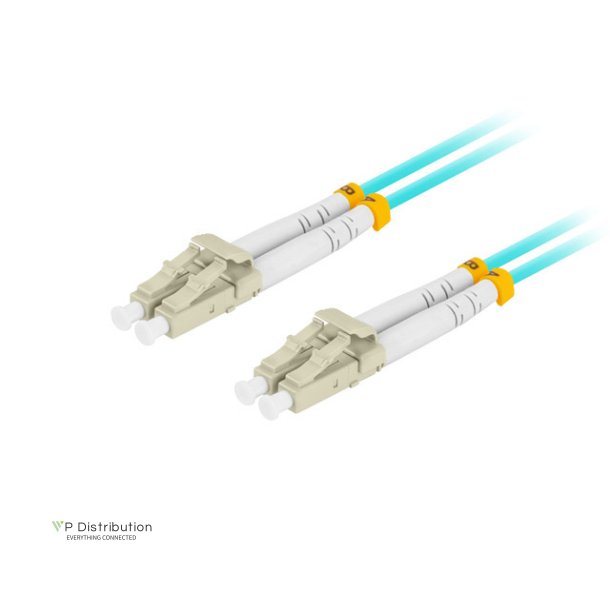 FIBER OPTIC PATCHCORD MM LC/UPC-LC/UPC DUPLEX 1M LSZH OM3 50/125 3.0MM AQUA LANBERG