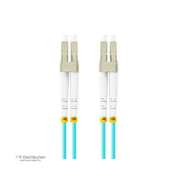 FIBER OPTIC PATCHCORD MM LC/UPC-LC/UPC DUPLEX 5M LSZH OM3 50/125 3.0MM AQUA LANBERG