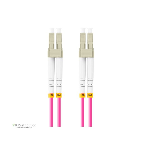 FIBER OPTIC PATCHCORD MM LC/UPC-LC/UPC DUPLEX 1M LSZH OM4 50/125 3.0MM VIOLET LANBERG