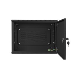 RACK CABINET 19" WALL-MOUNT 4U+3U/540X200 LOW-PROFILE BLACK LANBERG (ASSEMBLED)