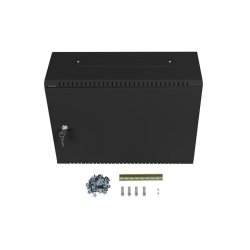 RACK CABINET 19" WALL-MOUNT 4U+3U/540X200 LOW-PROFILE BLACK LANBERG (ASSEMBLED)