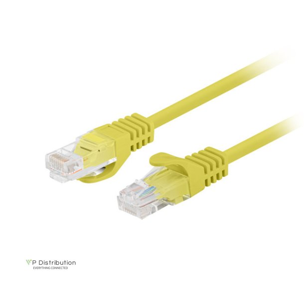 PATCHCORD CAT.5E UTP 2M YELLOW FLUKE PASSED LANBERG 10-PACK