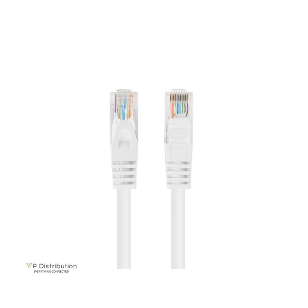 PATCHCORD CAT.6 UTP 2M WHITE FLUKE PASSED LANBERG 10-PACK