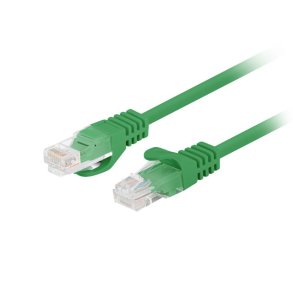 PATCHCORD CAT.6 UTP 0.25M GREEN FLUKE PASSED LANBERG 10-PACK