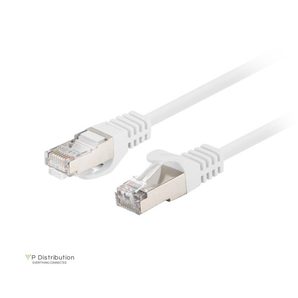 PATCHCORD CAT.6 FTP 0.25M WHITE FLUKE PASSED LANBERG 10-PACK