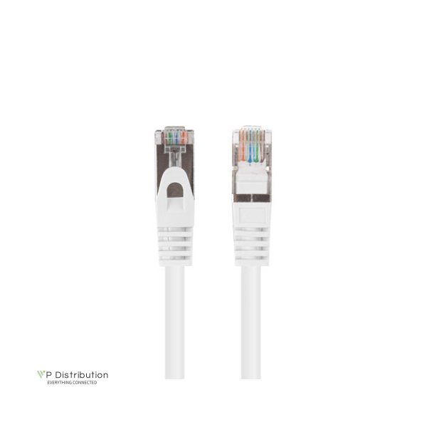 PATCHCORD CAT.6 FTP 1M WHITE FLUKE PASSED LANBERG 10-PACK