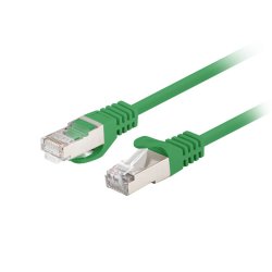 PATCHCORD CAT.6 FTP 0.25M GREEN FLUKE PASSED LANBERG 10-PACK