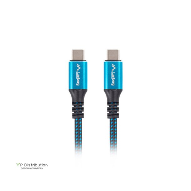 USB-C M/M 4.0 CABLE 0.5M 100W 8K 60HZ BLACK-BLUE LANBERG