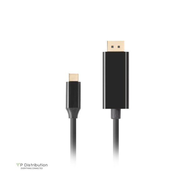 USB-C(M)->DISPLAYPORT(M) CABLE 3M 4K 60HZ BLACK LANBERG
