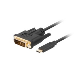 USB-C(M)->DVI-D(24+1)(M) CABLE 3M BLACK LANBERG