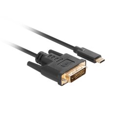 USB-C(M)->DVI-D(24+1)(M) CABLE 3M BLACK LANBERG