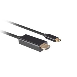 USB-C(M)->HDMI(M) CABLE 0.5M 4K 60HZ BLACK LANBERG