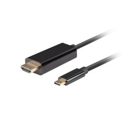 USB-C(M)->HDMI(M) CABLE 1.8M 4K 60HZ BLACK LANBERG