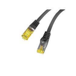 PATCHCORD CAT.6A S/FTP LSZH CU 0.25M BLACK FLUKE PASSED LANBERG