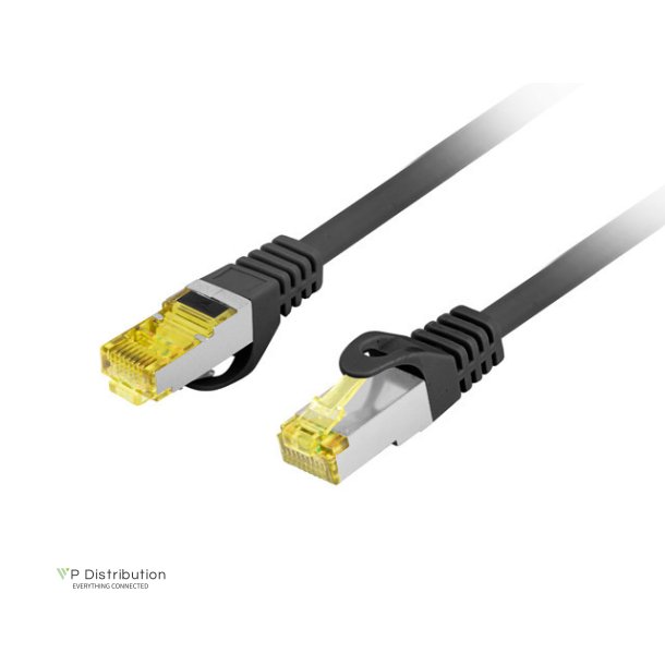 PATCHCORD CAT.6A S/FTP LSZH CU 1.5M BLACK FLUKE PASSED LANBERG