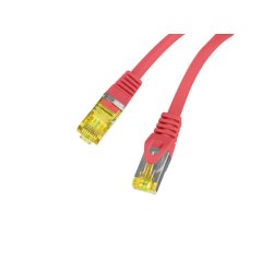 PATCHCORD CAT.6A S/FTP LSZH CU 0.25M RED FLUKE PASSED LANBERG