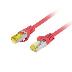 PATCHCORD CAT.6A S/FTP LSZH CU 1.5M RED FLUKE PASSED LANBERG