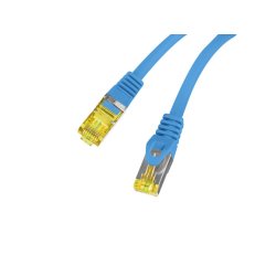 PATCHCORD CAT.6A S/FTP LSZH CU 0.25M BLUE FLUKE PASSED LANBERG