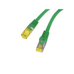 PATCHCORD CAT.6A S/FTP LSZH CU 0.25M GREEN FLUKE PASSED LANBERG