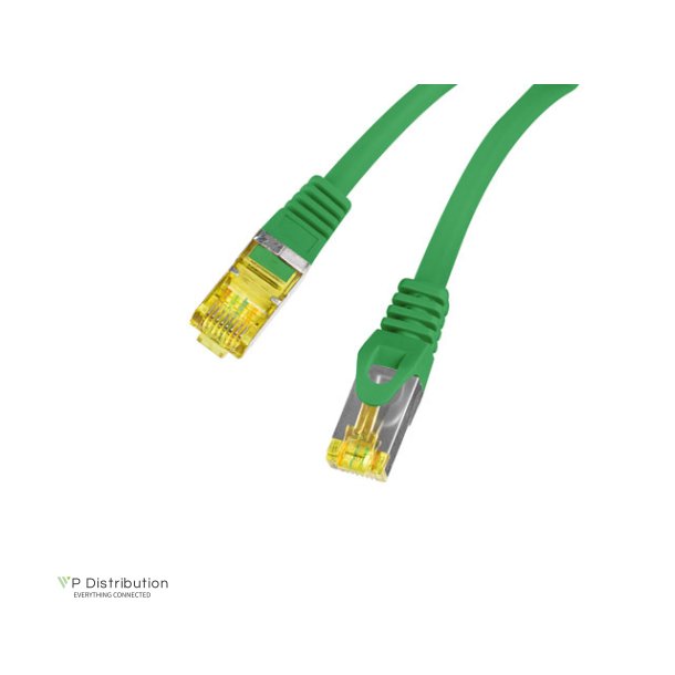 PATCHCORD CAT.6A S/FTP LSZH CU 2M GREEN FLUKE PASSED LANBERG