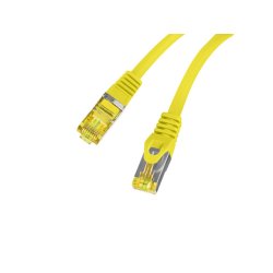 PATCHCORD CAT.6A S/FTP LSZH CU 0.25M YELLOW FLUKE PASSED LANBERG
