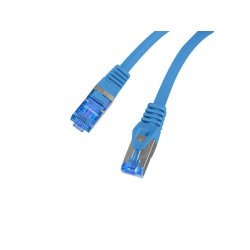 PATCHCORD CAT.6A S/FTP LSZH CCA 0.25M BLUE FLUKE PASSED LANBERG