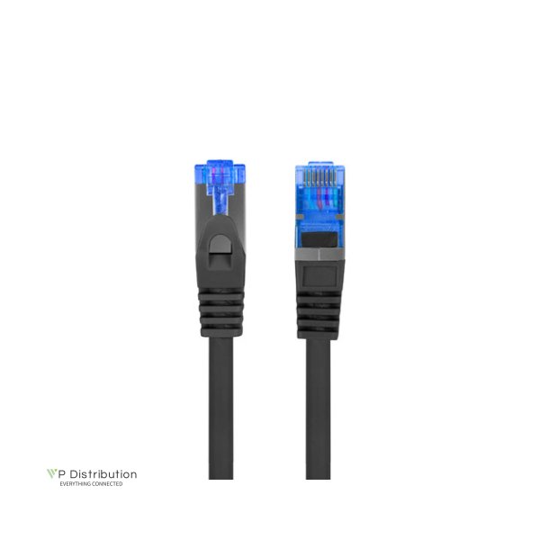 PATCHCORD CAT.6A S/FTP LSZH CCA 0.25M BLACK FLUKE PASSED LANBERG