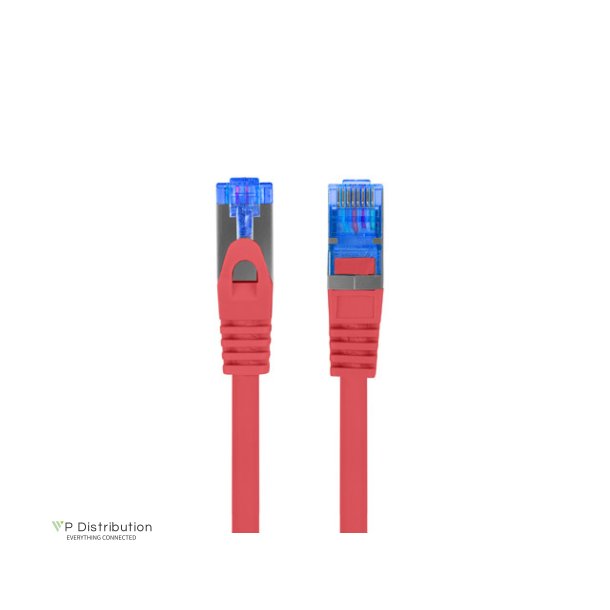 PATCHCORD CAT.6A S/FTP LSZH CCA 0.25M RED FLUKE PASSED LANBERG