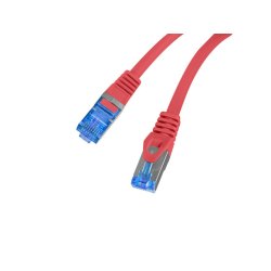 PATCHCORD CAT.6A S/FTP LSZH CCA 0.25M RED FLUKE PASSED LANBERG