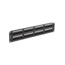 PATCH PANEL 48 PORT 2U 19" CAT.5E UTP BLACK LANBERG