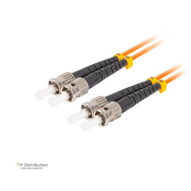 FIBER OPTIC PATCHCORD MM ST/UPC-ST/UPC DUPLEX 15M LSZH OM2 50/125 3.0MM ORANGE LANBERG