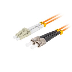 FIBER OPTIC PATCHCORD MM ST/UPC-LC/UPC DUPLEX 10M LSZH OM2 50/125 3.0MM ORANGE LANBERG