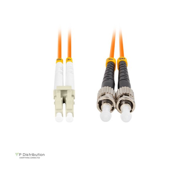 FIBER OPTIC PATCHCORD MM ST/UPC-LC/UPC DUPLEX 10M LSZH OM2 50/125 3.0MM ORANGE LANBERG