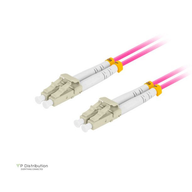 FIBER OPTIC PATCHCORD MM LC/UPC-LC/UPC DUPLEX 15M LSZH OM4 50/125 3.0MM VIOLET LANBERG