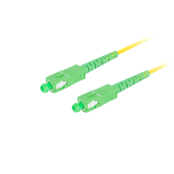 FIBER OPTIC PATCHCORD SM SC/APC-SC/APC SIMPLEX 2M LSZH G657A1 3.0MM YELLOW LANBERG