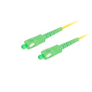 FIBER OPTIC PATCHCORD SM SC/APC-SC/APC SIMPLEX 3M LSZH G657A1 3.0MM YELLOW LANBERG