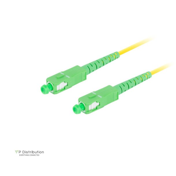 FIBER OPTIC PATCHCORD SM SC/APC-SC/APC SIMPLEX 3M LSZH G657A1 3.0MM YELLOW LANBERG
