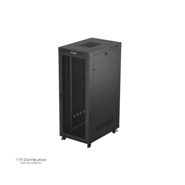RACK CABINET 19" FREE-STANDING 42U/800X1200 (FLAT PACK) WITH MESH DOOR LCD BLACK LANBERG V2
