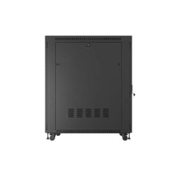 RACK CABINET 19" FREE-STANDING 27U/800X1200 (FLAT PACK) WITH MESH DOOR LCD BLACK LANBERG