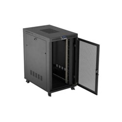 RACK CABINET 19" FREE-STANDING 27U/800X1200 (FLAT PACK) WITH MESH DOOR LCD BLACK LANBERG