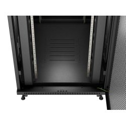 RACK CABINET 19" FREE-STANDING 27U/800X1200 (FLAT PACK) WITH MESH DOOR LCD BLACK LANBERG