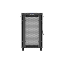 RACK CABINET 19" FREE-STANDING 27U/800X1200 (FLAT PACK) WITH MESH DOOR LCD BLACK LANBERG
