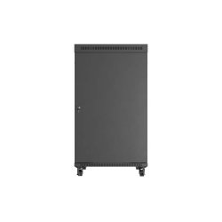 RACK CABINET 19" FREE-STANDING 27U/800X1200 (FLAT PACK) WITH GLASS DOOR LCD BLACK LANBERG