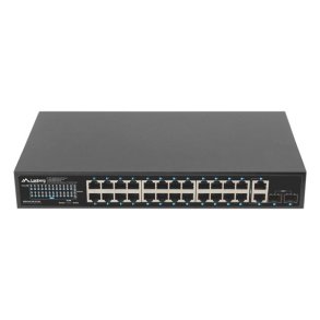 SWITCH LANBERG 24X 1GB POE+/2X GB 2X SFP RACK 19